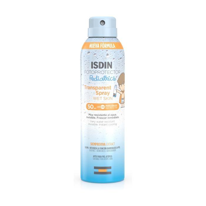 ISDIN - Fotoprotector ISDIN Transparent Spray Peau Humide Pédiatrie SPF 50 250 Ml
