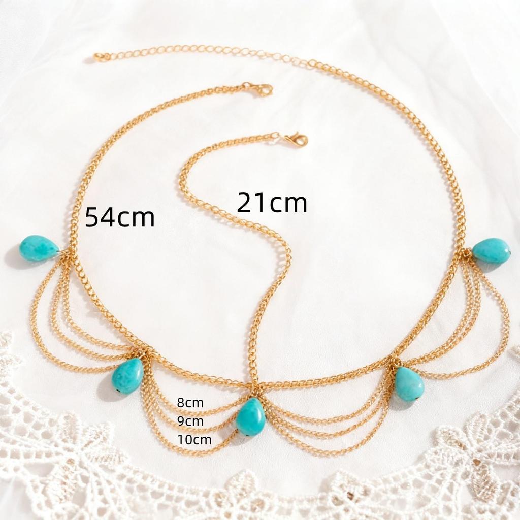 High-end Fashion Pearl Tassel Head Chain with Multi-layer Sequins for Women