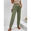 Summer Women's Home Pants Temperament Casual Loose Insert Pocket High Waisted Trousers