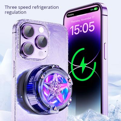 Magnetic Wireless Charger With Cooling Fan For Iphone/xiaomi/samsung Mobile Phone Semiconductor Cooler Rechargeable