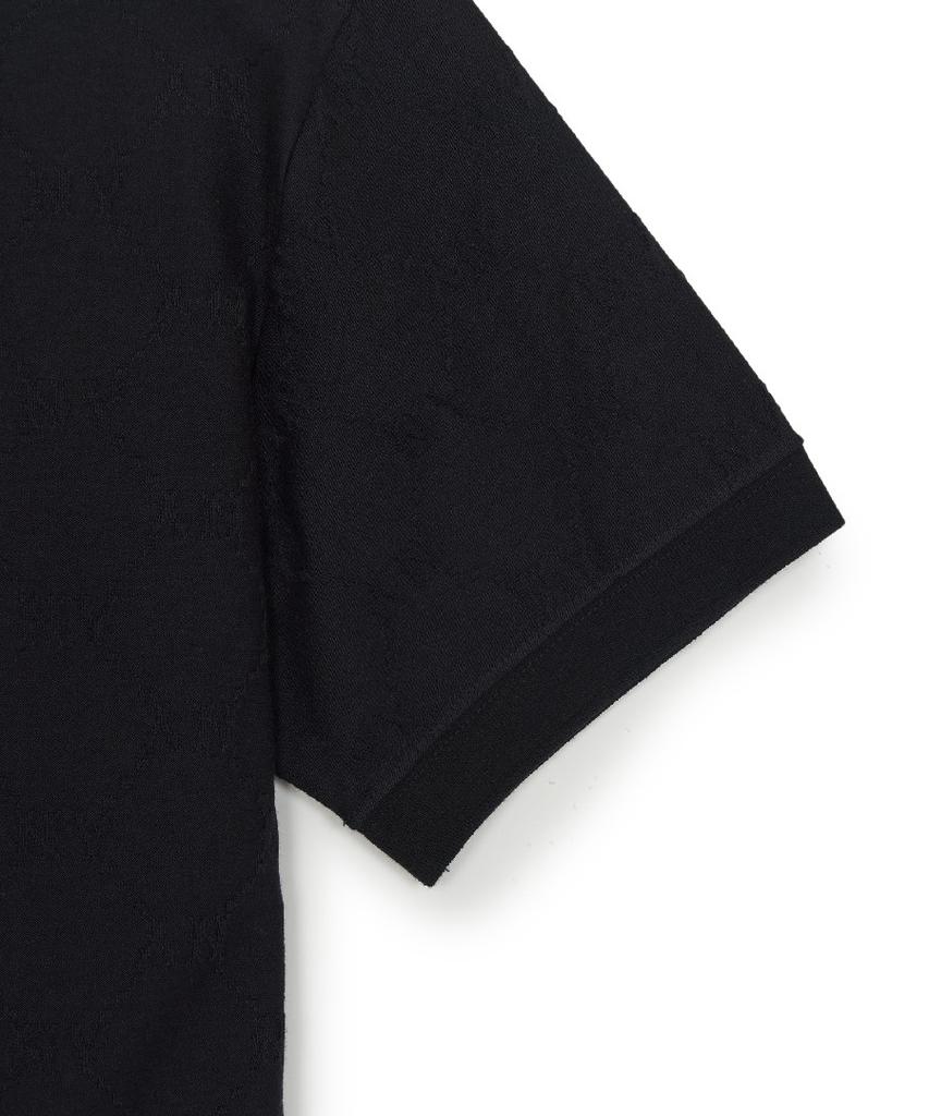 Emelbi Diamond Monogram Jacquard Collar T-Shirt Ny (Black)