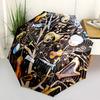 1pc Musical Symbols and Musical Instruments Umbrella Portable Folding Umbrella Iron Frame Hole Bone Structure Outdoor Home Umbrella