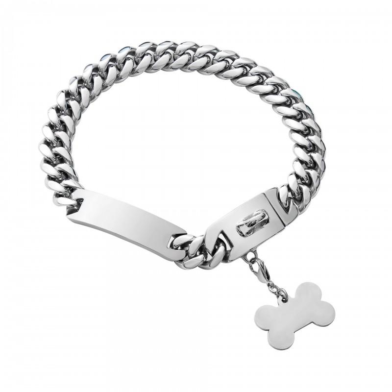 18mm Stainless Steel Cuban Link Dog Collar Gold Pet Chain Small Medium Dogs