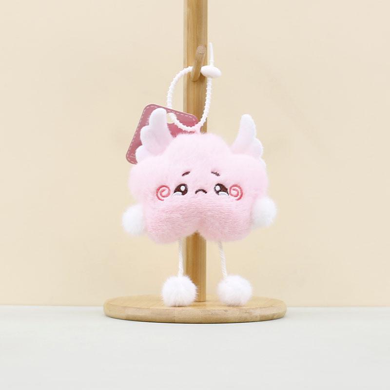 Adorable Plush Cloud And Star Keychain Soft Short Plush Toy With Pp Cotton Filling