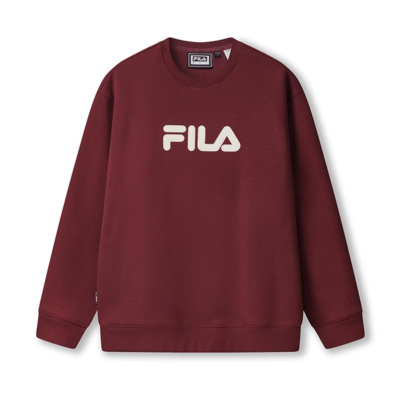 Fila Original Multicolor Pullover Fleece Fashion Classic Versatile Soft Comfortable Warm Loose Sweatshirt Unisex Sweatshirt F51U549202F-RD