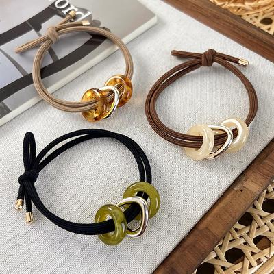 Neues Retro Kreis Stirnband für Frau Mädchen Temperament Haarband Zopfgummi Damenmode Haarschmuck Geschenk