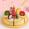 Wooden Simulation Birthday Fruit Cake Afternoon Dessert Puzzle Toy