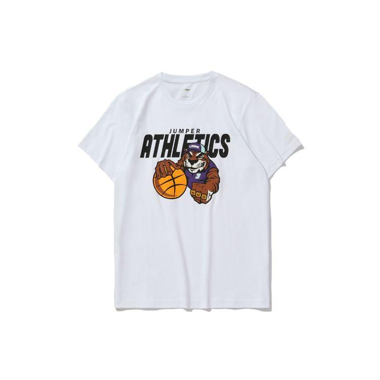

Li-Ning Wade Basketball Series Свободная футболка с короткими рукавами, мужские топы, белые AHSQ509-4 XXL