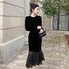 High Temperament Dress Women's Clothing Autumn New Black Skirt Autumn Small Black Dress Early Autumn Dress