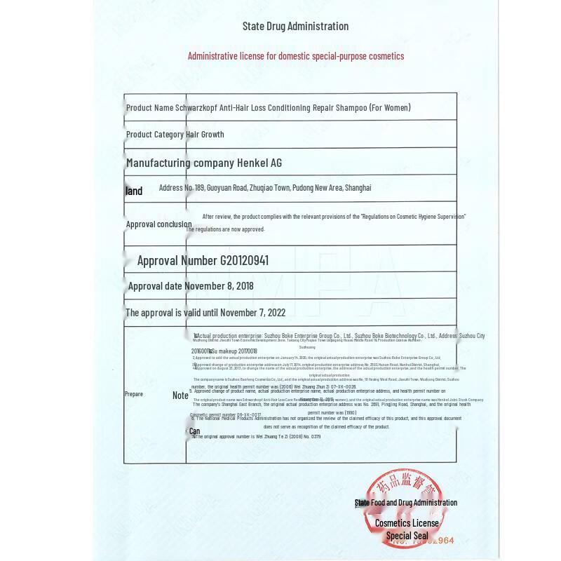 Schwarzkopf Anti-Hair Loss Repair Shampoo 600ml