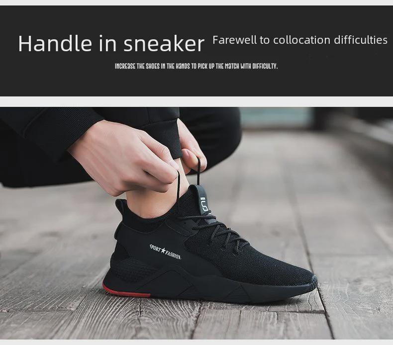 2025 Autumn Men's Breathable Mesh Casual Soft Sole Korean Style Running & Sports Shoes for Trendy Students