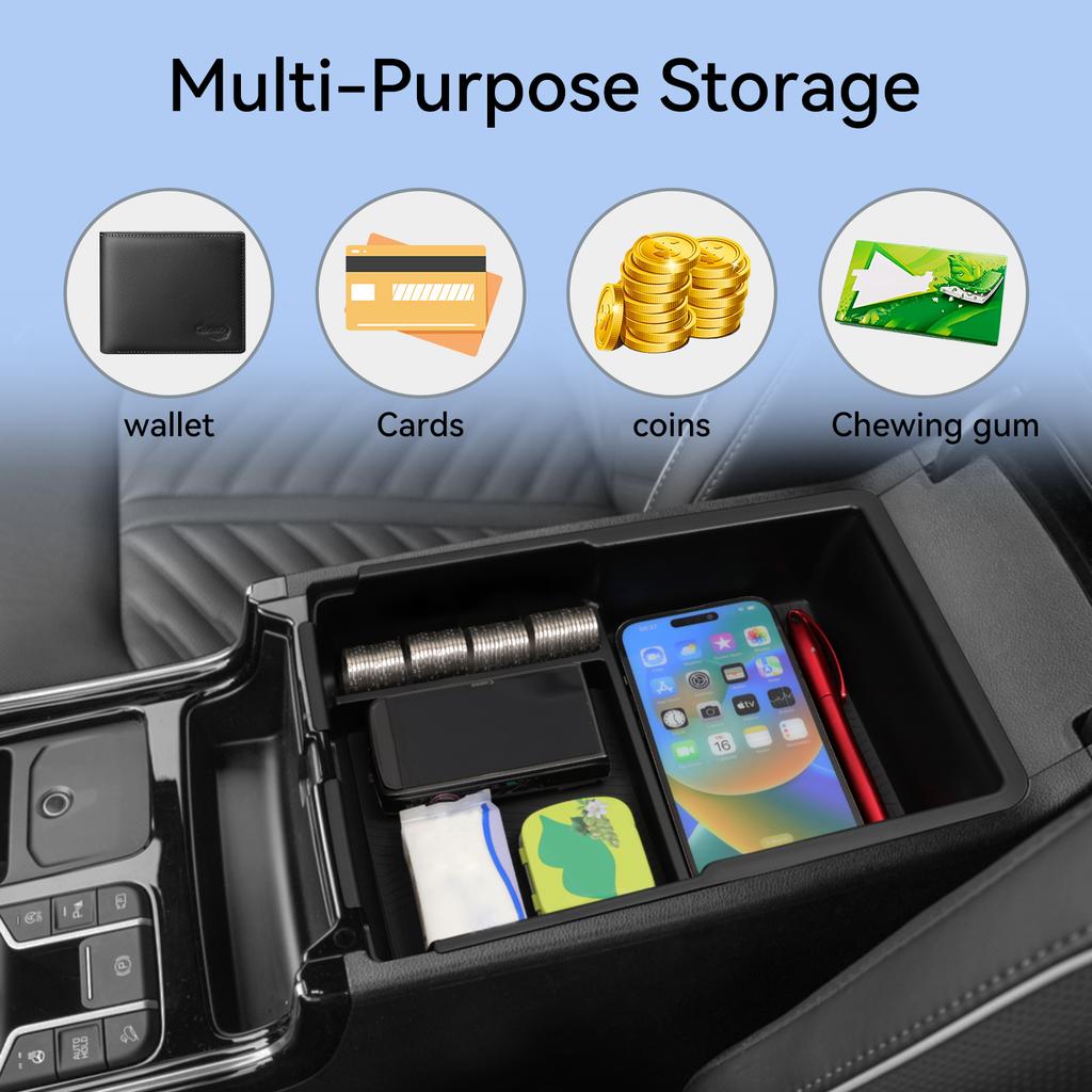 Für Kia Sorento 2025-2025 Auto-Aufbewahrungsbox Innenzubehör Mittelkonsole Armlehne Aufbewahrungs-Organizer Aufräumschale