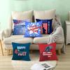 Pillow Cover Peach Skin Printed Red and Blue Letters Pillow Cover Home Living Room Sofa Cushion