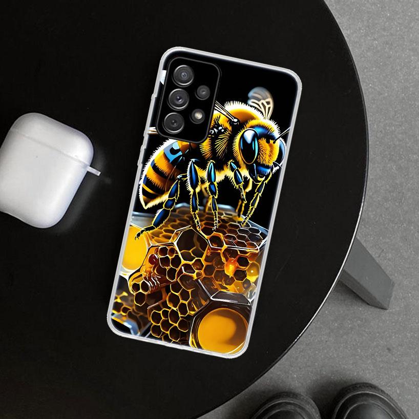 Bee Keeping Honey Animal Phone Case Cover for Samsung Galaxy A12 A22 A32 A52 A72 A02S A51 A50S A31 A20S A10S Note 20 Ultra 10 Pl