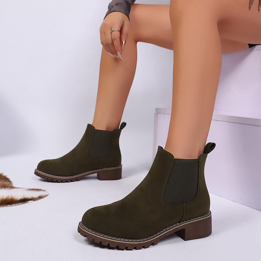 Plus Size Spring and Autumn Korean Version Martin Boots, British Casual Desert Boots, Cargo Boots, High Top Shoes