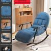 Single Red Recliner: Lazy Sofa Rocking Chair for Adults - Tech Fabric, Home & Balcony Leisure, Convertible To Lounger