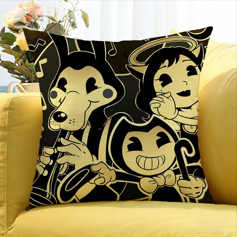 Game Bendy And The Ink Machine Various Sizes Square Pillow Case For Car Home Bedchamber Decor