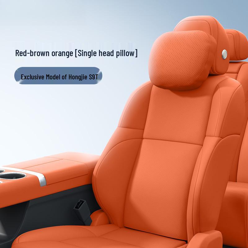 Comprehensive Car Interior Set: Headrest Neck Pillow & Lumbar Support for Hongqi S9T