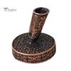 Vintage Desk Organizer Round Pen Holder, Durable Metal Exquisite Carved Desktop Ornament, Calligraphy Base Dip Pens And Quill Supply, for Decoration