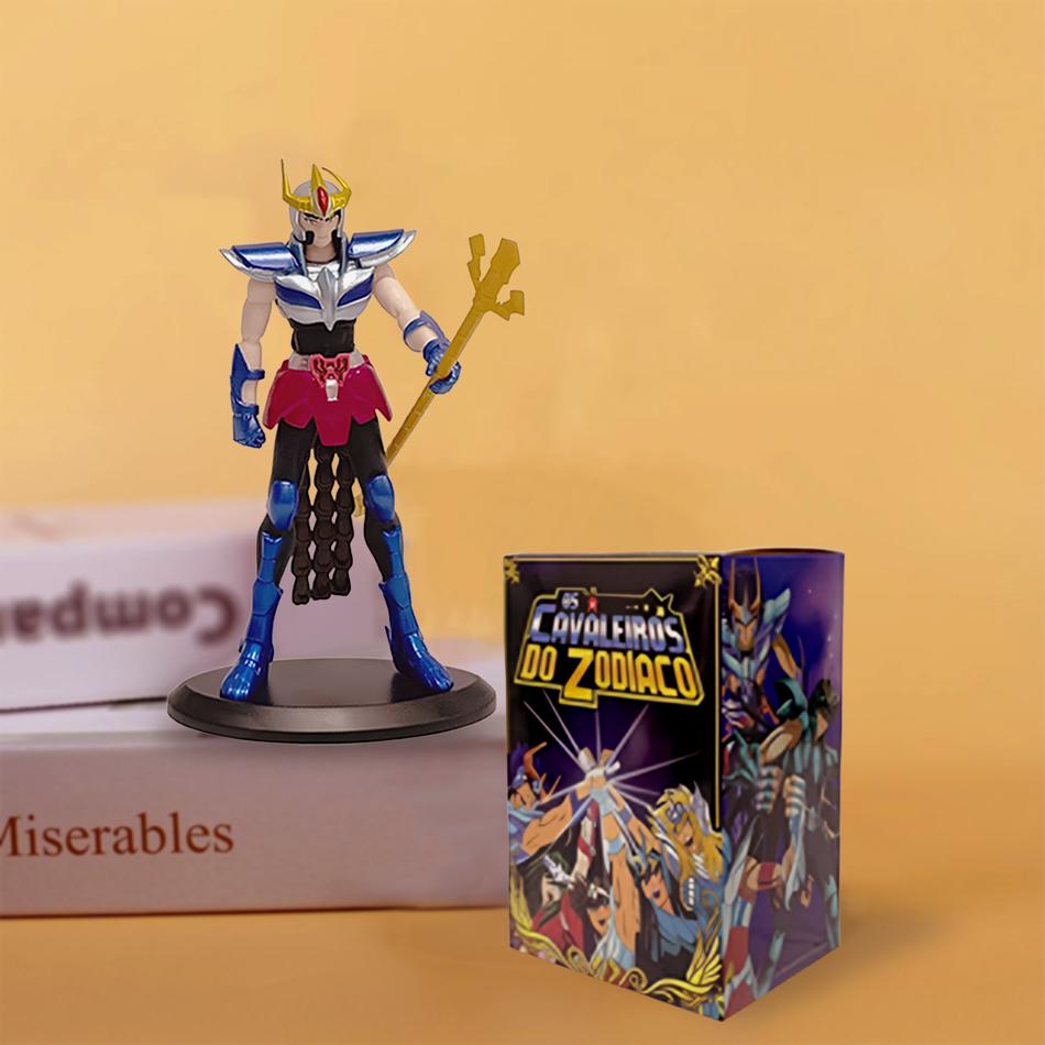 18CM Anime Figure Phoenix Ikki Hyoga Seiya Shiryu Standing Armor Model Children's Toys PVC Box Desktop Collection Decoration