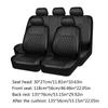 Car for Seat Cushion Universal Fits for SUV Truck Elegant PU Leather Full Set