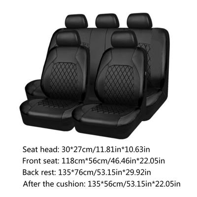 Car for Seat Cushion Universal Fits for SUV Truck Elegant PU Leather Full Set