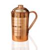 Carafe à eau de luxe Nirmal Ganga en cuivre 1500 ml avec couvercle à bouton en laiton – Pichet premium Pack de 1