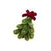 Plush Christmas Tree Hair Clip - Festive Side Bangs Accessory