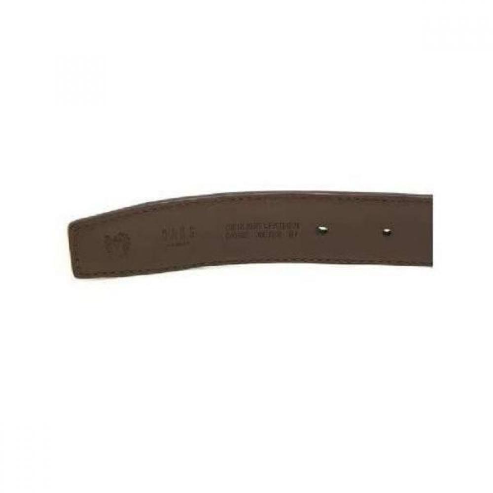 Daks Dark Brown Leather Check Line Bijou Belt Dbbe2f722w3
