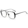 Masculine Anti Blue Light Blocking Metal Square Reading Glasses Women Men Optical Presbyopic Eyeglasses Frame Plus 0 to +2.0 +6