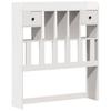 Solid Wood Bed with Shelf Without Mattress White 90x200 cm Pine