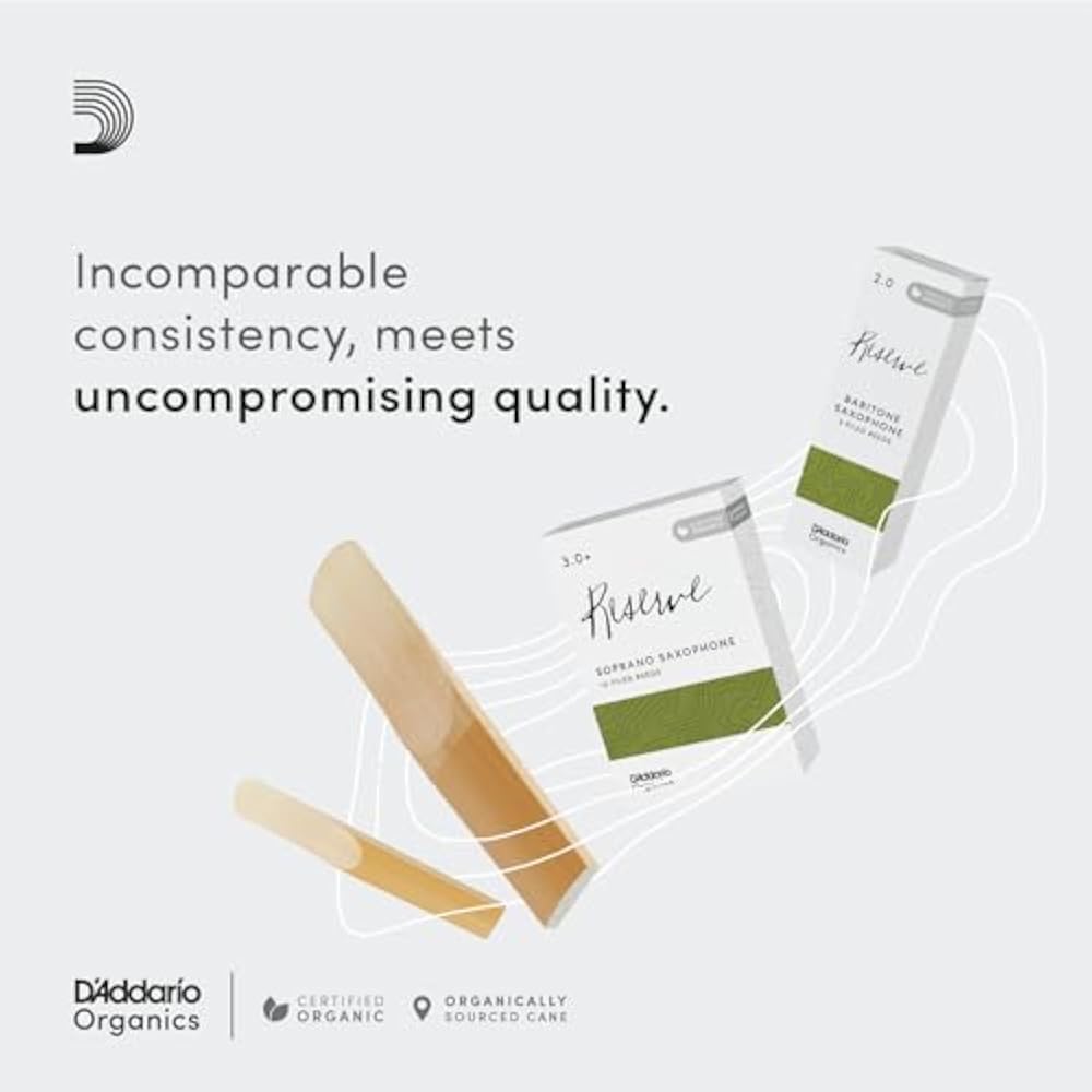 D'Addario WoodWinds Daddario Reed for Alto Saxophone USDA Organic Certified RESERVE ODJR0320 [Har...