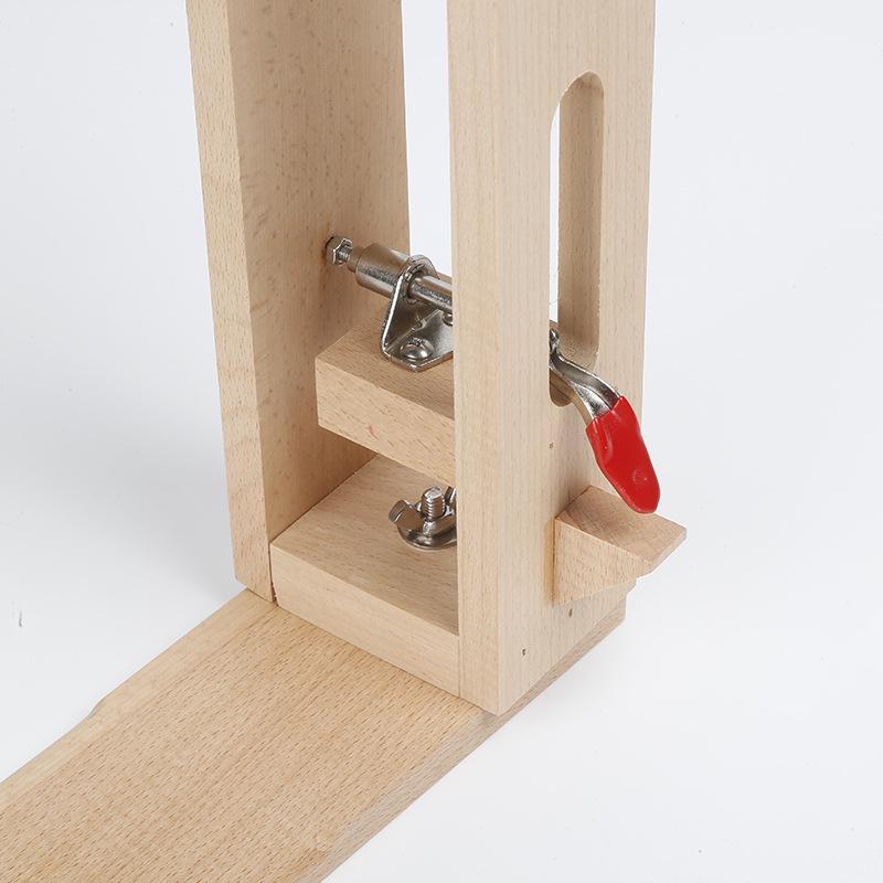 Sheng Yi Chuang Hand-Stitched Leather Clamp: Medium Beech Wood Auxiliary Tool for Leather Sewing