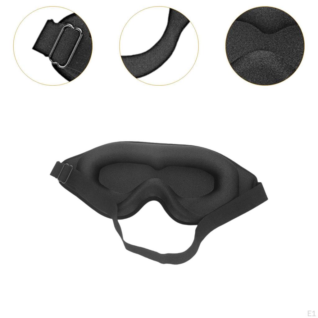 Sleep Mask 3D Contoured Cup Sleeping with Adjustable Strap Soft Breathable Eye for