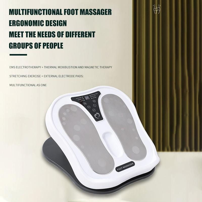 Wireless Remote Control Pulse Heating Foot Massager Angle Adjustable with Electrode Pads Multifunctional Foot Therapy Machine