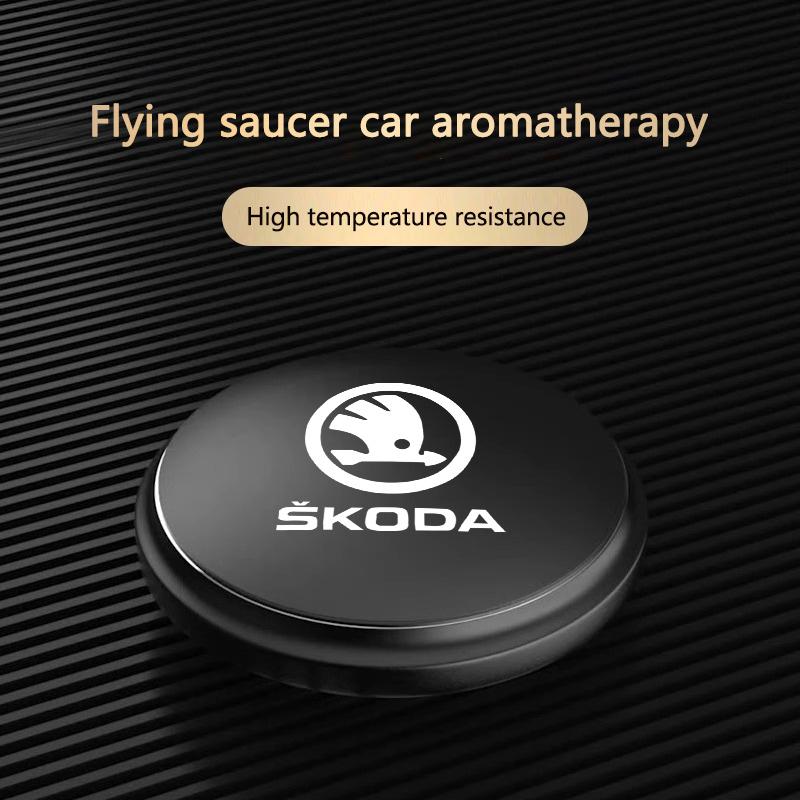 AAAAE1 Car Air Freshener Solid Perfume Rotating Aromatherapy Decor For Skoda Octavia Rapid Kodiaq Karoq Fabia Kamiq Superb Derivative V