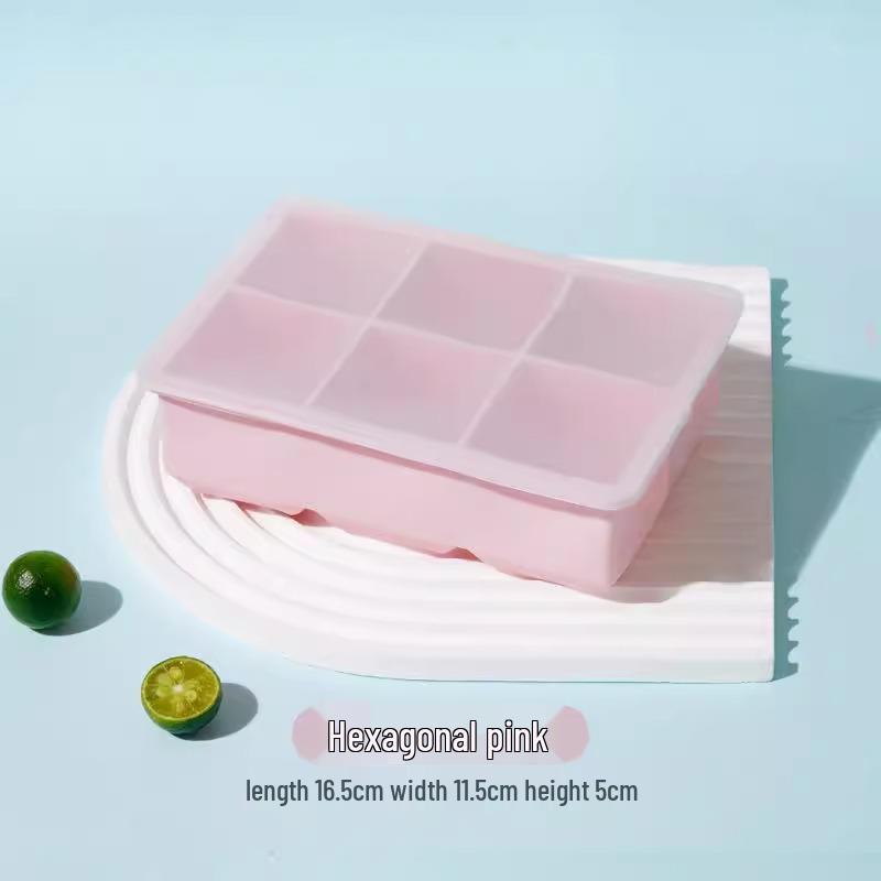 Large Silicone Ice Cube Tray with Lid - Food Grade, BPA Free