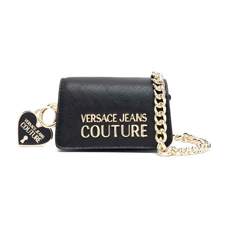 

Versace Jeans Couture Letter Logo Chain Strap Crossbody Shoulder Bag Women Bags Black 74VA4BC9ZS467899 Basic Set (Bag+Dust Bag)