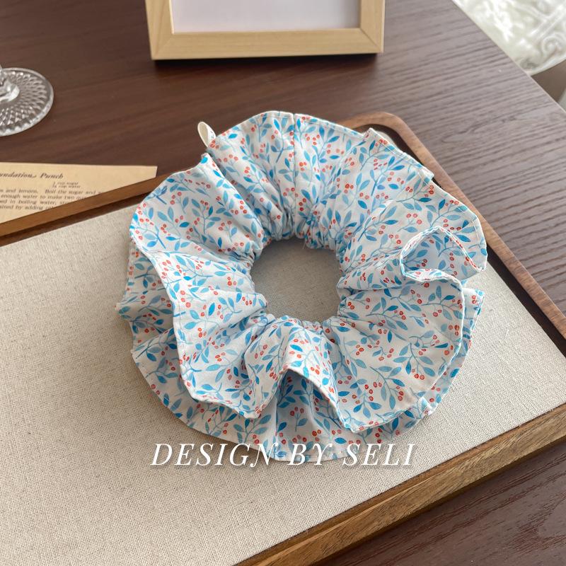 2025 Korean Style Lace Trim Floral Slim Waist Sausage Hair Tie