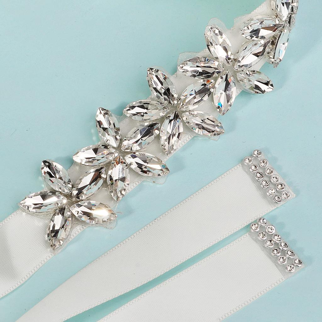 Luxury Rhinestone Bridal Belt Wedding Party Dress Sash Elegant Crystal Waist Cincher For Women Formal Gown Accessory