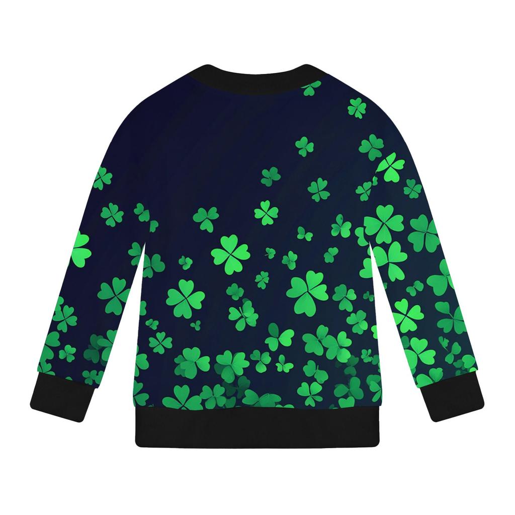 Dívčí bundy na zip Dětské podzimní mikiny s dlouhým rukávem Svrchní oděvy s kapsami St. Den svatého Patrika 5-15 let