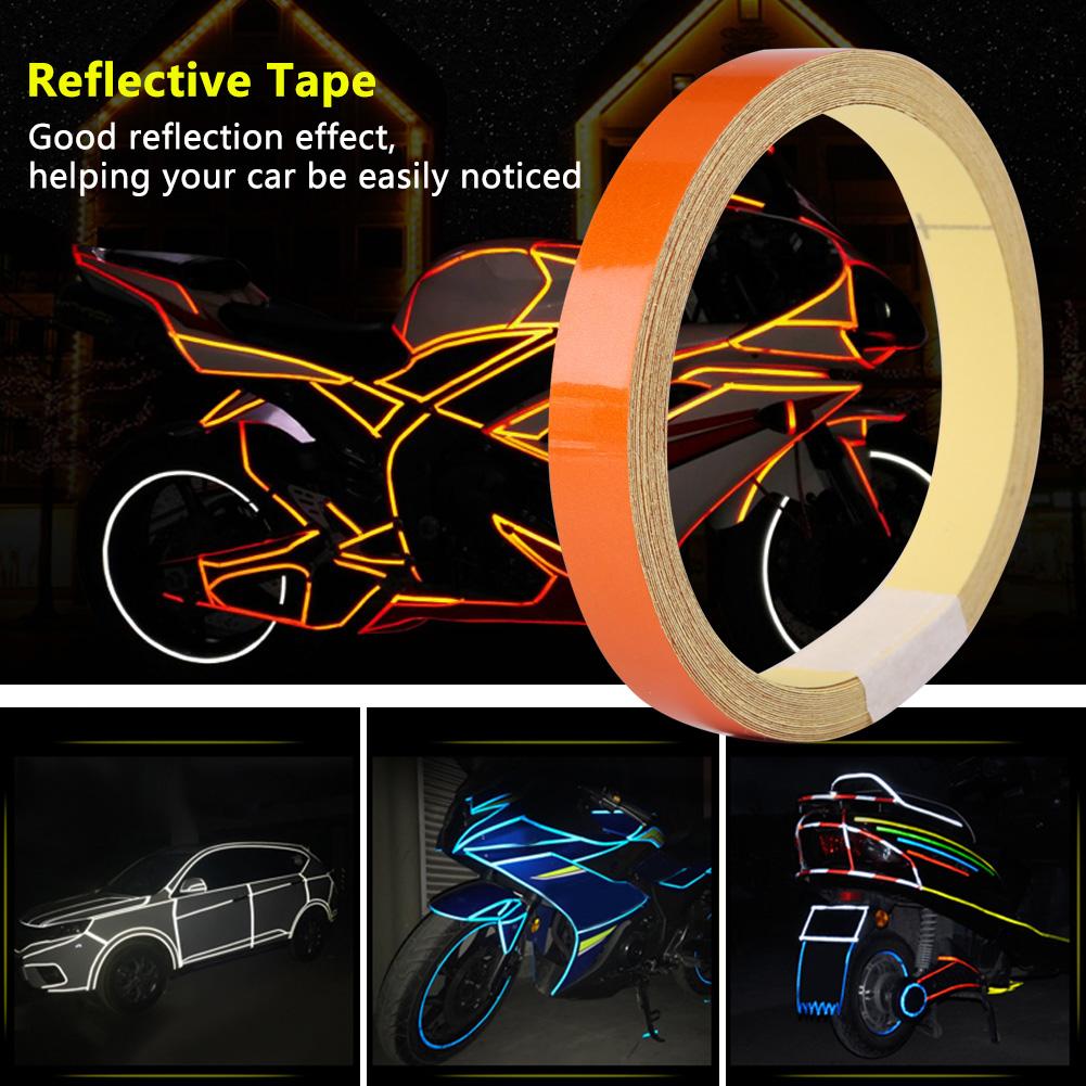 

1cm * 5m Reflective Warning Tape Sticker Strip Decal for Car Motorcycle Vehicle Body(Orange) оранжевый