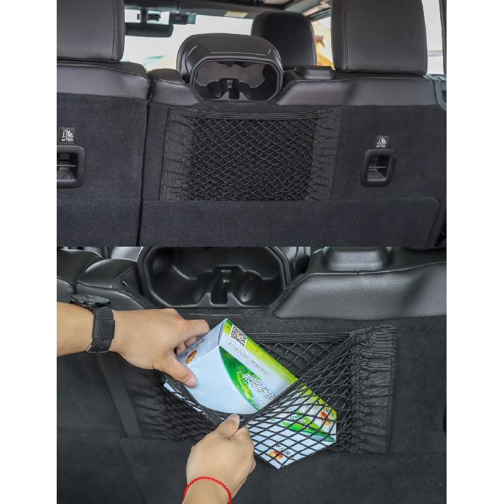 Netz Kordelzug Aufbewahrungsbeutel Tasche Organizer Halter Tasche Netze für Jeep Wrangler TJ JK JL JT 1997-2023 Autoinnenraum