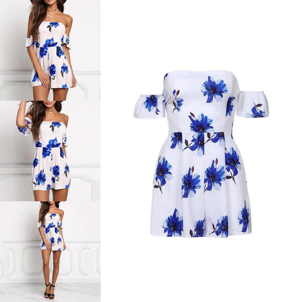 Stylish Fashion Women Floral Crepe Off Clubwear Jumpsuit For Elegant Outings