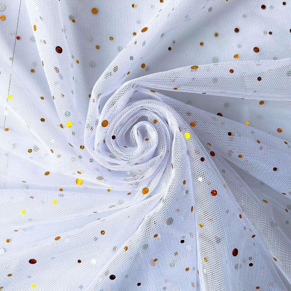 145x100cm Glitter Tulle Fabric Gold Sequin Mesh Sparkly Net for DIY Sewing Women Wedding Dress Christmas Decor Costume Materials