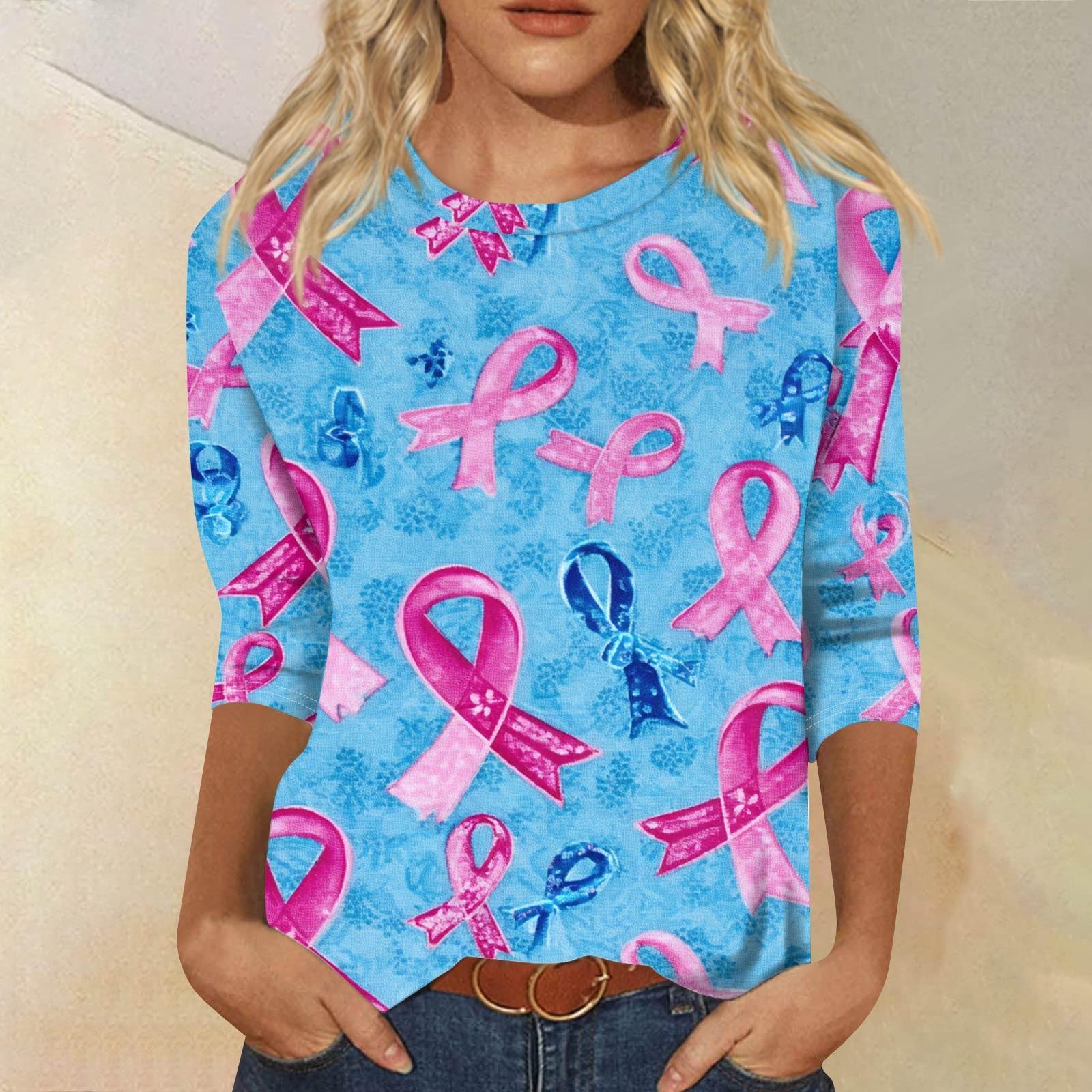 

Женская модная повседневная блузка с рукавами 7/8, принтом, свободного кроя, с круглым вырезом L синий