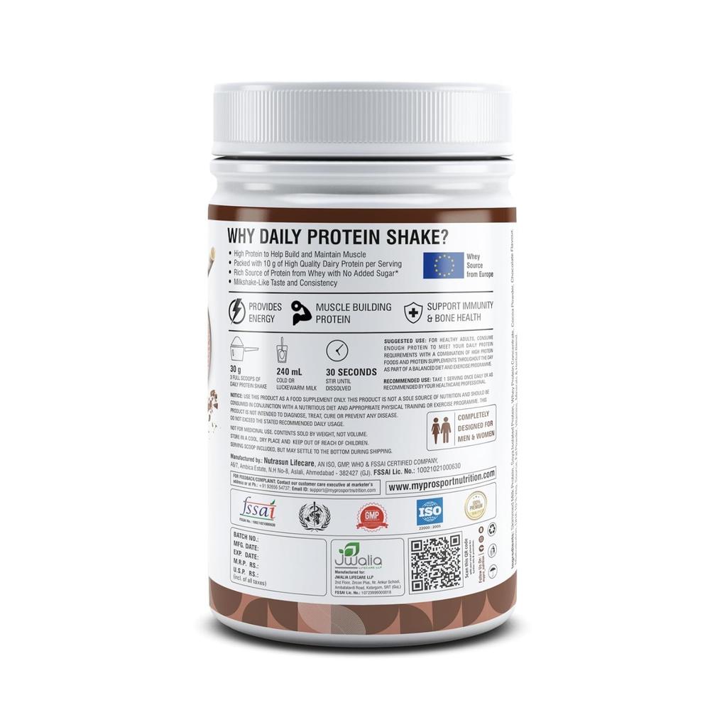 Chocolate Protein Shake (400 G), Daily Protein Shake (Chocolate Milkshake),  Mypro Sport Nutrition