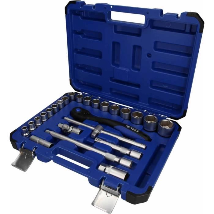Coffret De Douilles Et Cliquets 1/2'' - BRILLIANT TOOLS - BT022025 - Métal