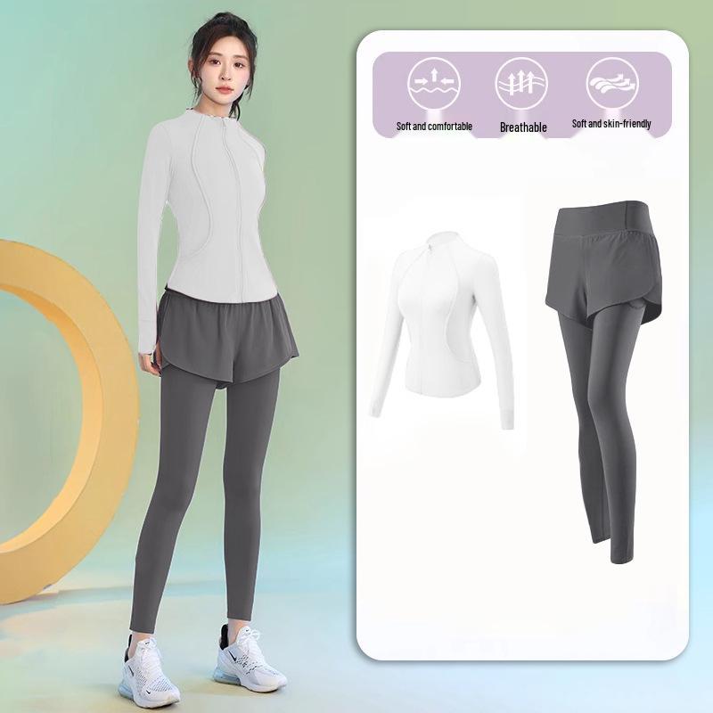2025 Women's Slimming Morning Run Yoga Set - Long Sleeve Quick-Dry Fitness Outfit