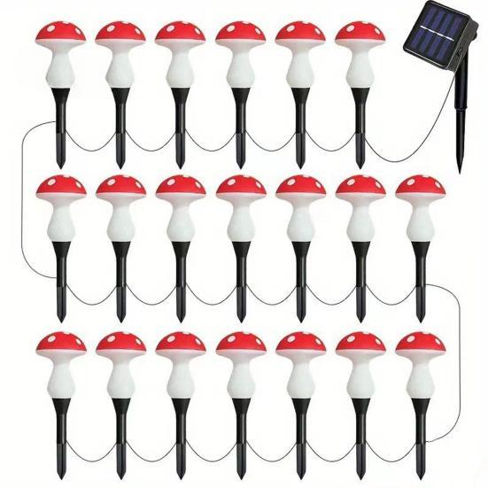 Mushroom-Shaped Solar Garden Lights with Soft Glow and Automatic Charging for Outdoor Decoration